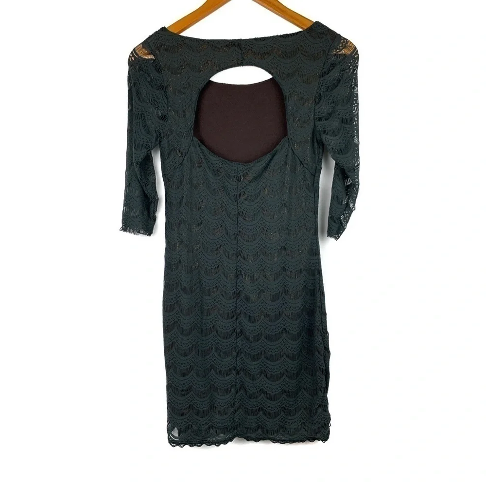 Free People Holly lace metallic mini dress
